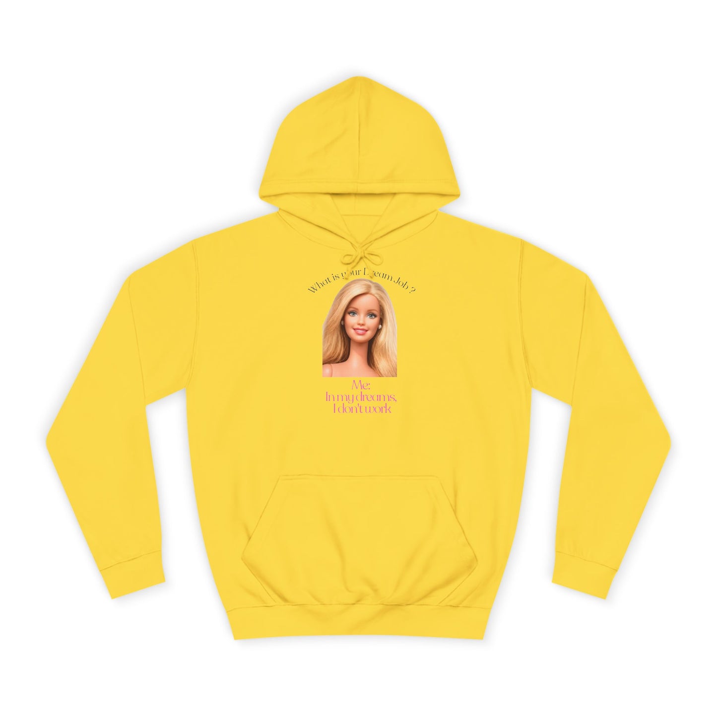 Lustiges Hoodie 'In my dreams I don't work' – Witziger Spruch Traumjob Kapuzenpullover für Faulenzer & Antiarbeit-Fans