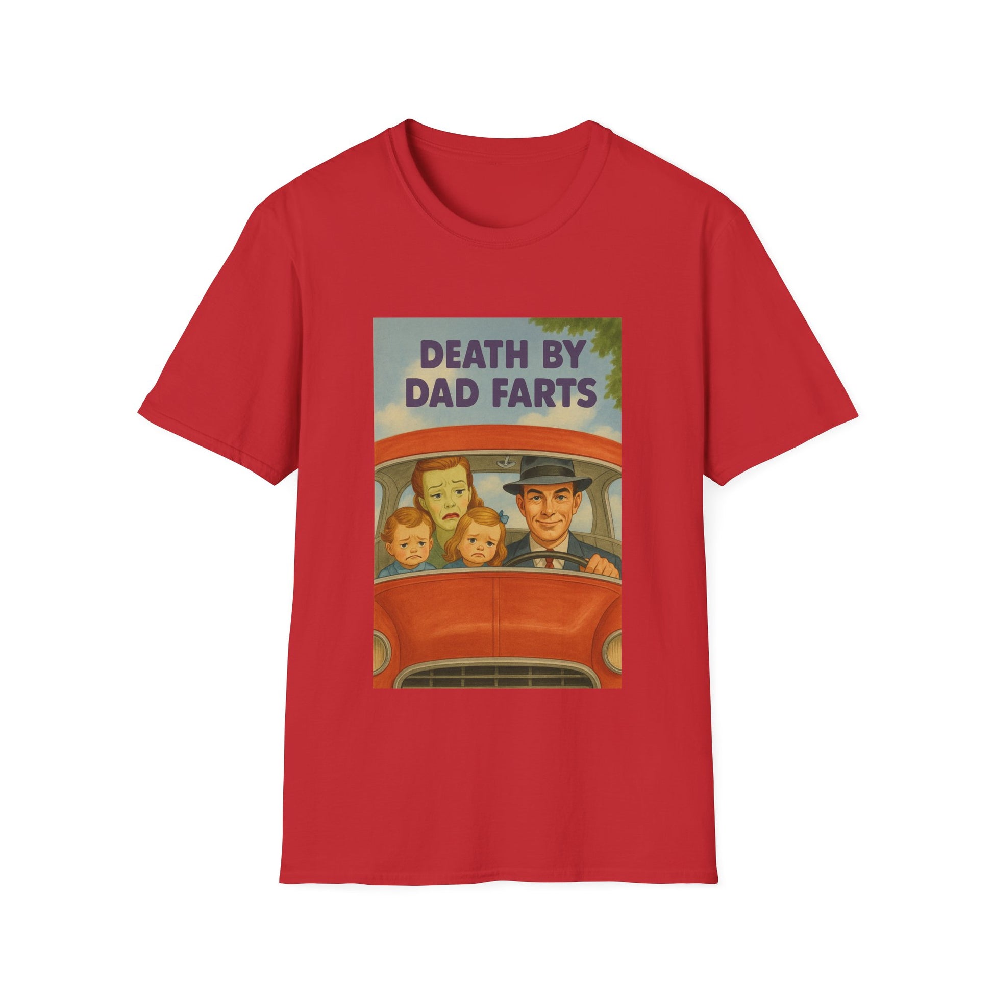 Death by Dad Farts - The retro family drama on your shirt! – Freches Satire-Design für mutige Statements | True Insights
