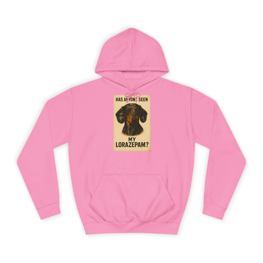 True Insights Has Anyone Seen My Lorazepam Dackel Hoodie – Lustiges Vintage-Dackel-Motiv in Candyfloss Pink