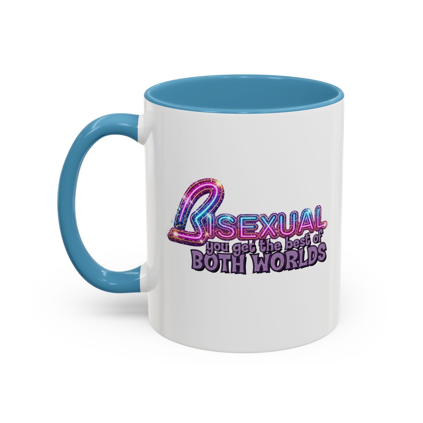 Bisexual Tasse – You Get The Best Of Both Worlds | Bunte Glitzer-Optik Kaffeebecher für Bi Pride & CSD