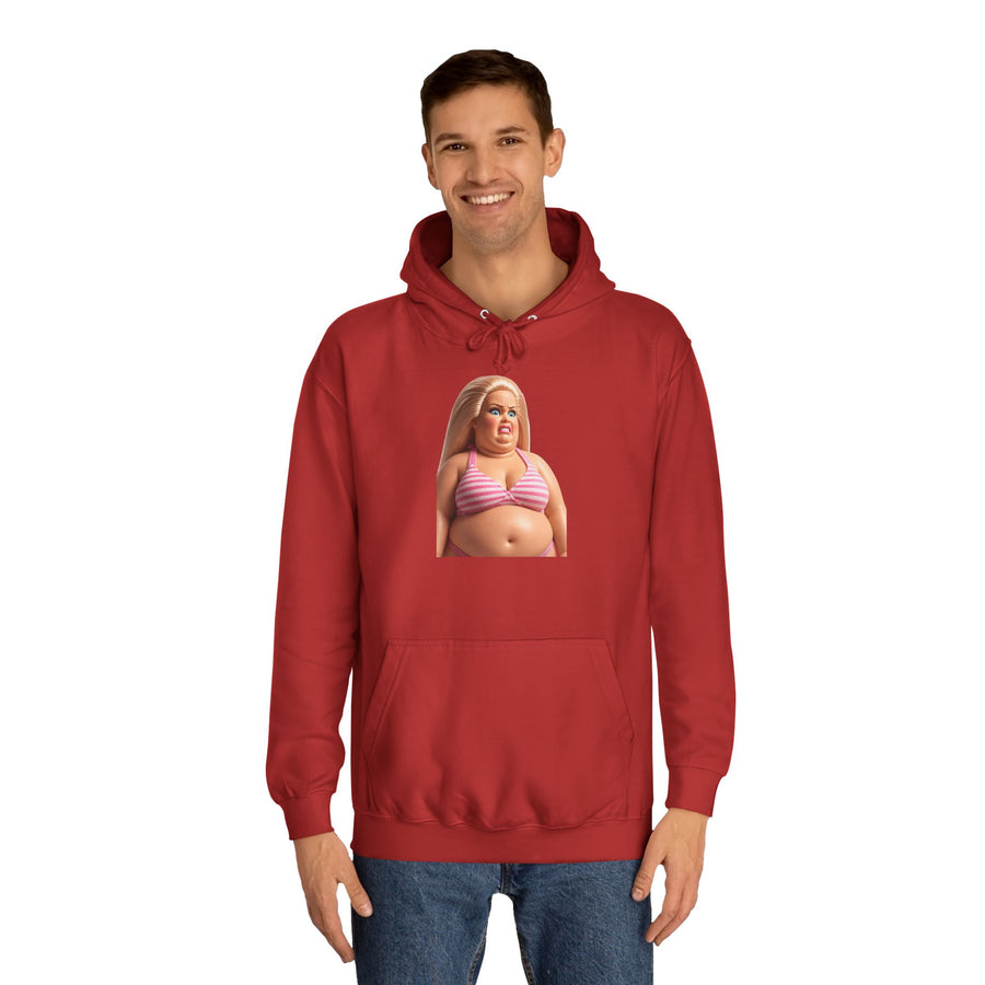 True Insights Genervte Blondine Hoodie – Lustiges Statement-Motiv mit Bikini-Puppe