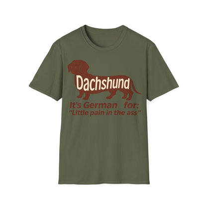 Dachshund: Little pain in the ass | Vintage Look für Hundefans mit Humor – Lustiges T-Shirt | True Insights – Bild 1