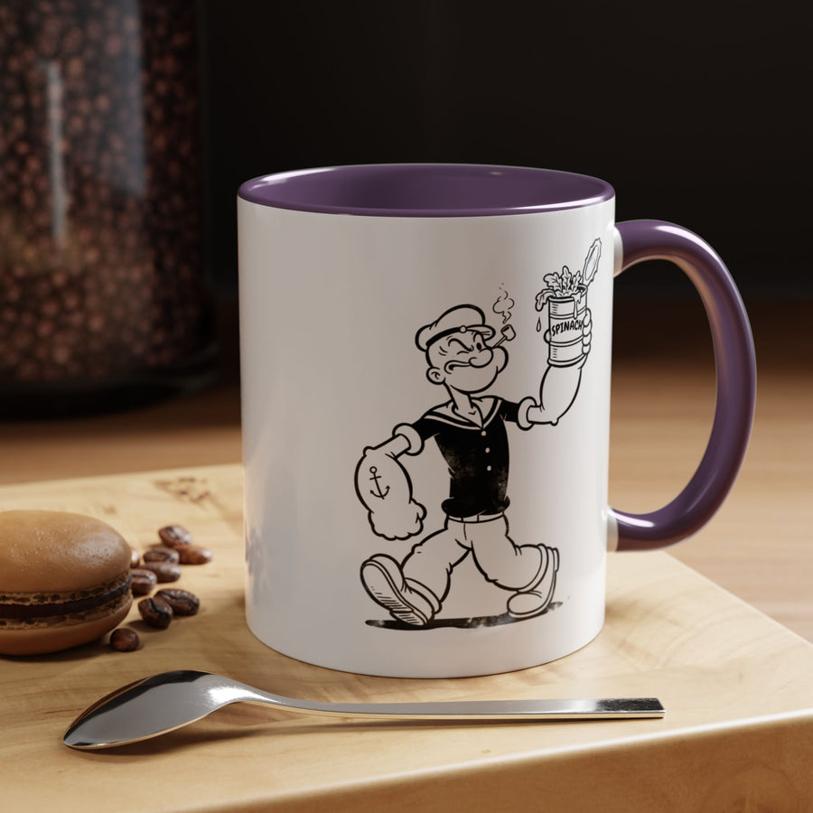 Popeye Spinat Dose Tasse – Comic Kult Kaffeebecher für Fans von Retro-Cartoons & starkem Kaffeegenuss