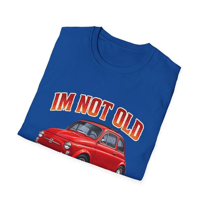 I'm Not Old I'm Classic | Fiat 500 T-Shirt Rot | Italienischer Oldtimer Retro Shirt Herren