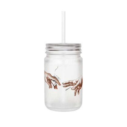 The Deal – Jar Mug with symbolic handshake and depth