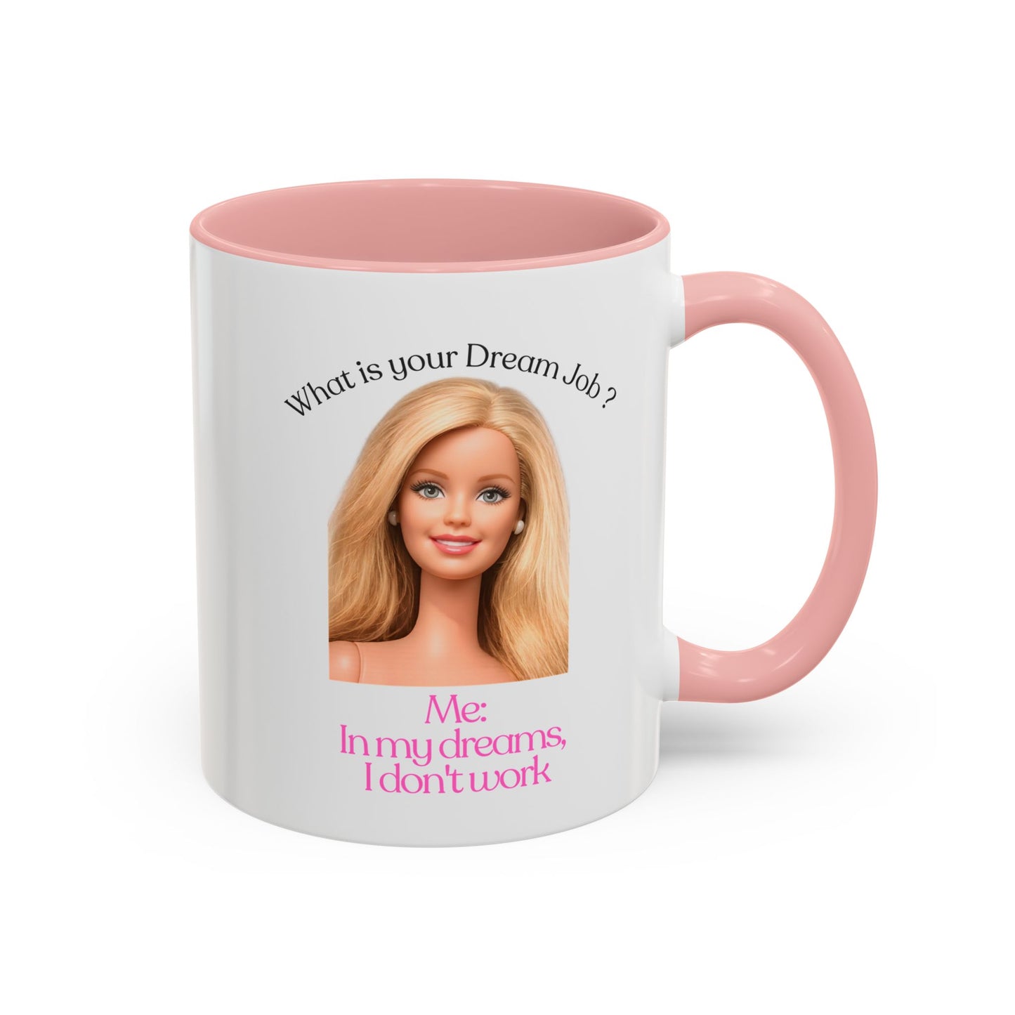 Lustige Tasse "In my dreams I don't work" - Witziger Spruch Kaffeebecher als Geschenk für faule Tage & Arbeitsmuffel