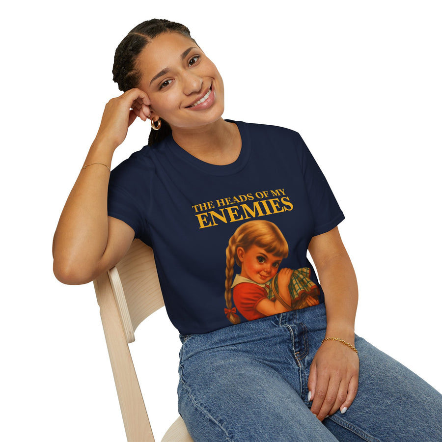 T-shirt satirique The Heads of My Enemies - Humour noir design rétro
