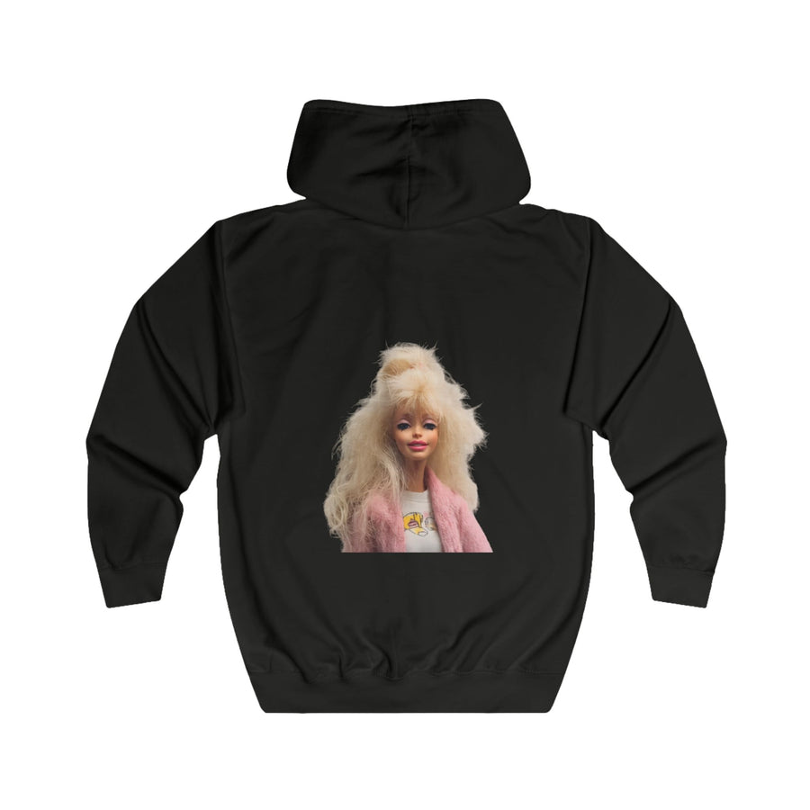 Bad Hair Day Zip-Hoodie – Lustiges Puppen-Motiv für Damen