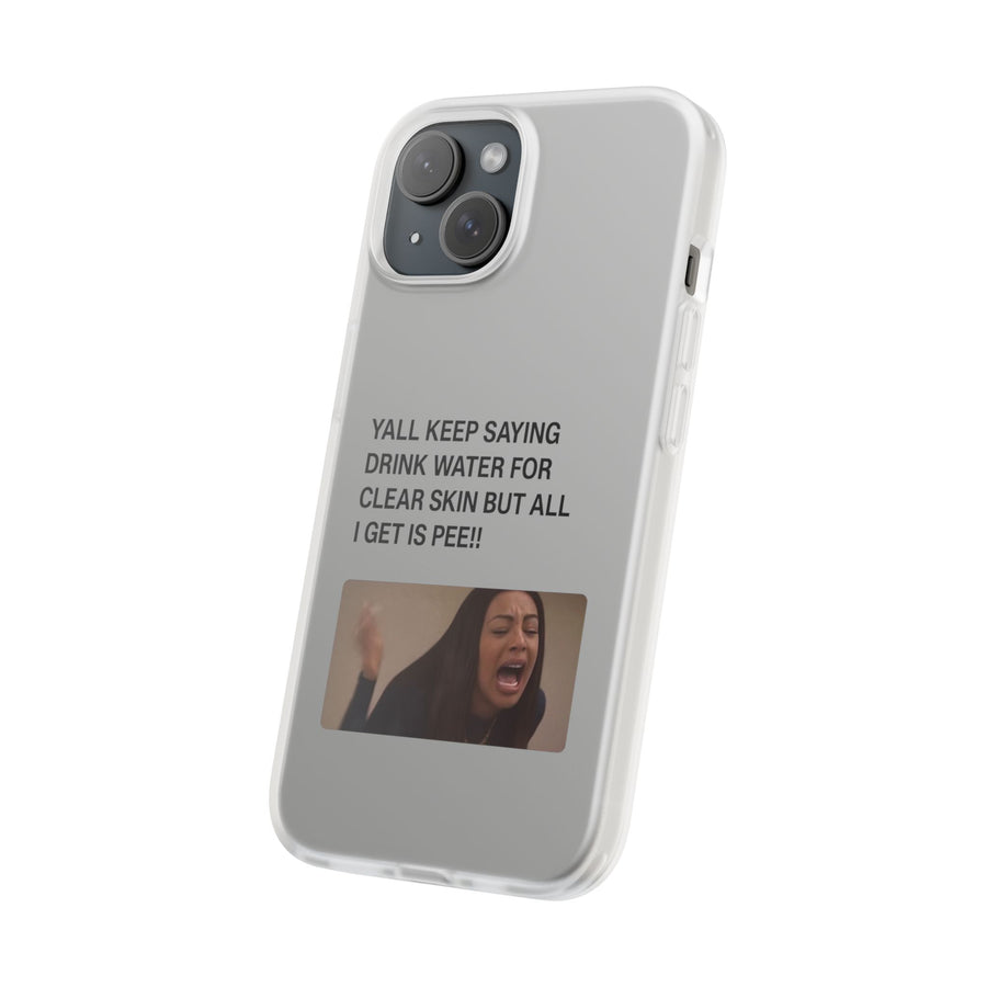Coque de téléphone mème « Soins de la peau » – « Je ne fais que pisser ! » | Prendre soin de soi avec humour