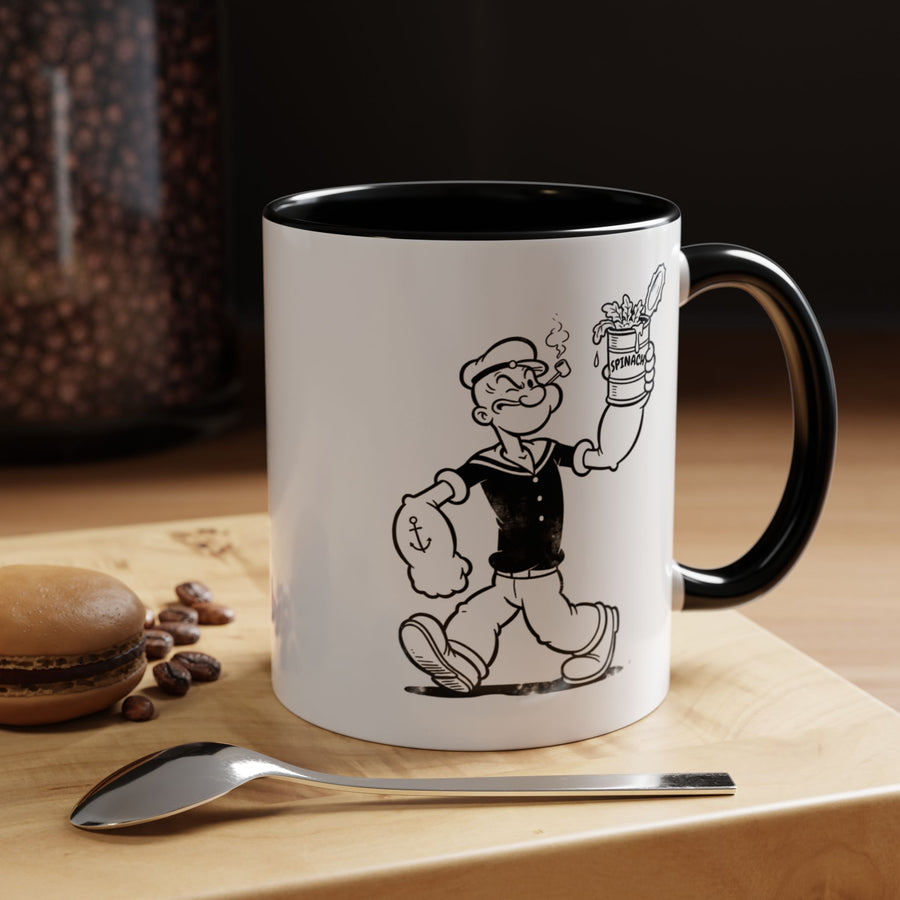 Popeye Spinat Dose Tasse – Comic Kult Kaffeebecher für Fans von Retro-Cartoons & starkem Kaffeegenuss