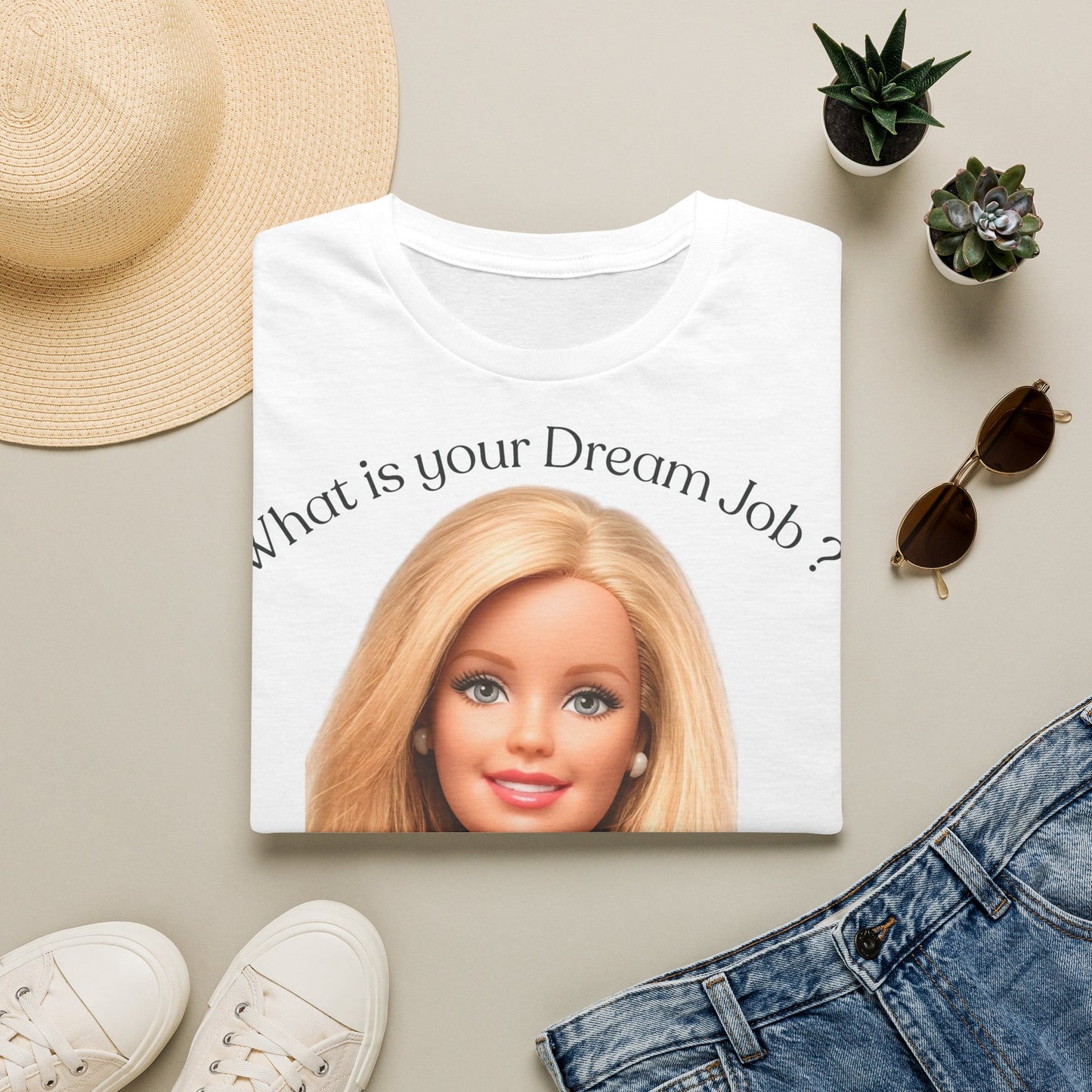 Lustiges T-Shirt 'In my dreams I don't work' – Anti-Arbeit Spruch Shirt für faule Tage, Bürohumor & Geschenk