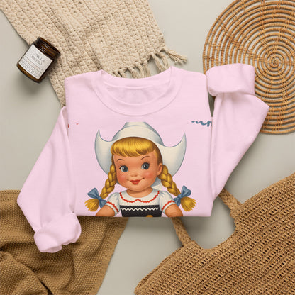 I Don't Give A Duck Sweatshirt - Lustiges Retro Holländermädchen mit Entchen, Vintage Humor Geschenk