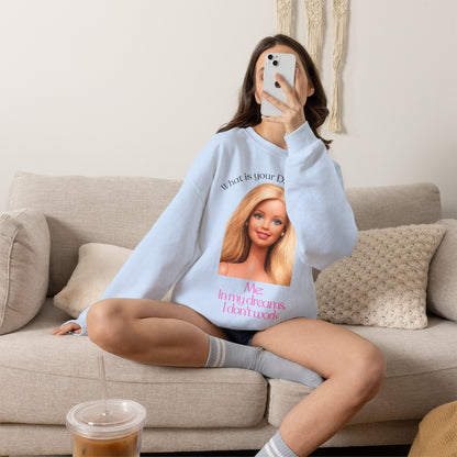 Lustiges Sweatshirt 'In my dreams I don't work' - Anti-Arbeit Spruch Pullover für Faulenzer & Büromuffel
