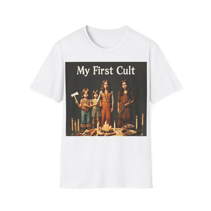 Cult Statement Tee - My First Cult T-Shirt – Freches Satire-Design für mutige Statements | True Insights