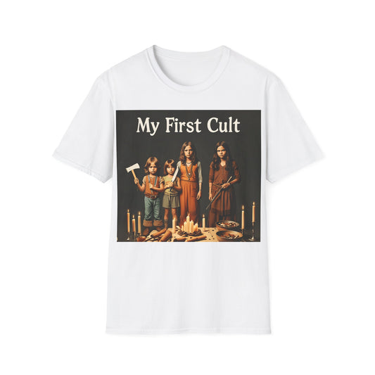 Cult Statement Tee - My First Cult T-Shirt – Freches Satire-Design für mutige Statements | True Insights