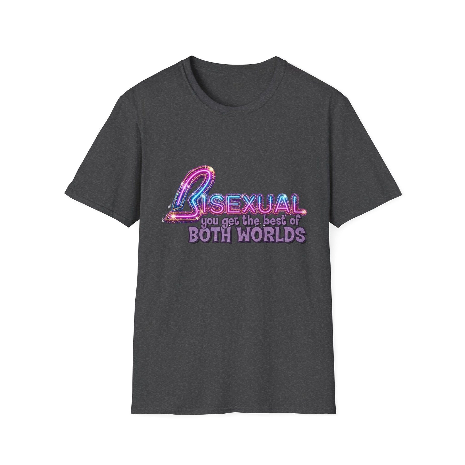 True Insights T-Shirt Bisexual Best Of Both Worlds Bi Pride CSD Look in Dark Heather