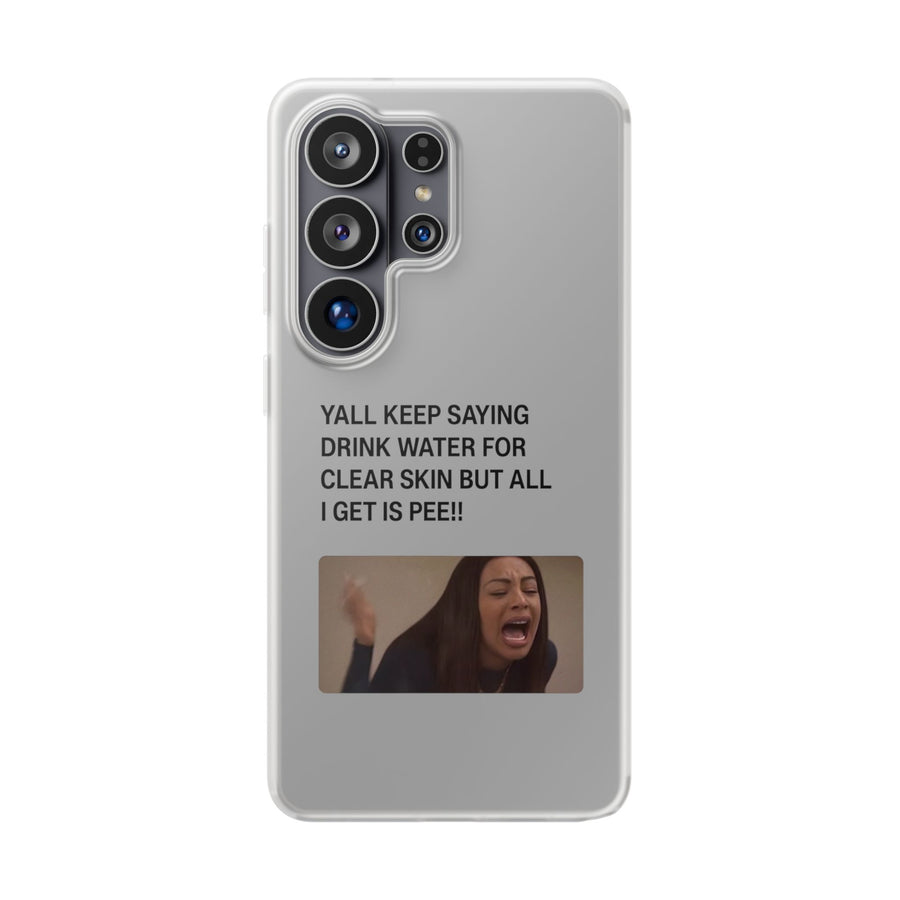 Coque de téléphone mème « Soins de la peau » – « Je ne fais que pisser ! » | Prendre soin de soi avec humour