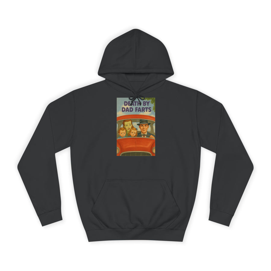 True Insights Death by Dad Farts Hoodie – Retro-Familiendrama mit schwarzem Humor in Jet Black
