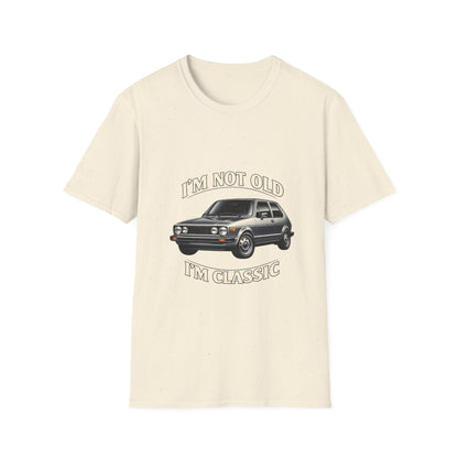 VW Golf 1 Oldtimer T-Shirt "I'm Not Old I'm Classic" - Retro Auto Shirt für Klassiker-Fans & Geburtstag