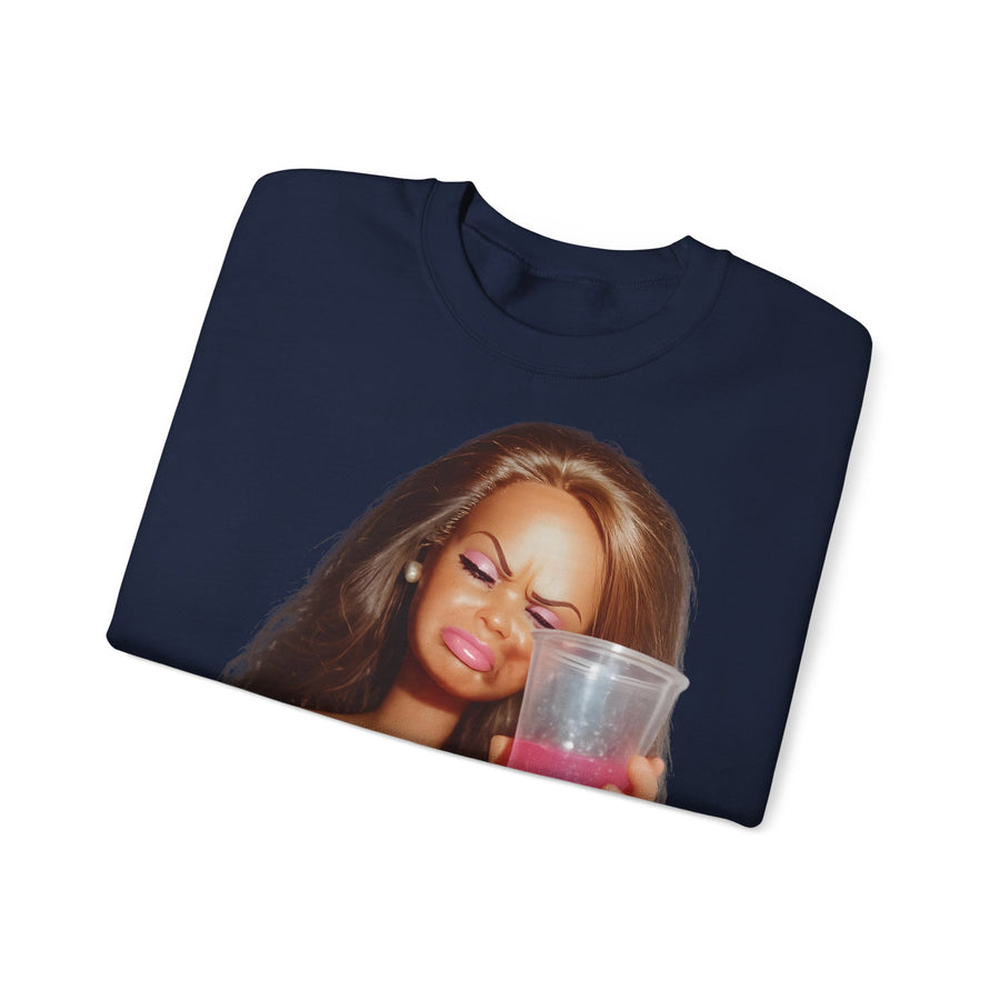 True Insights Barbicore Pullover Puppen-Meme Pink Drink Motiv im lässigen Fashion-Look