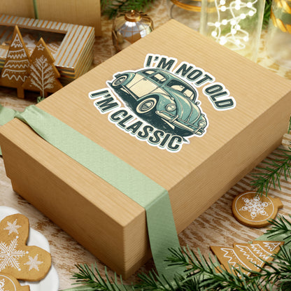 I'm Not Old I'm Classic Sticker - Vintage Käfer Retro Aufkleber - Geschenk für Oldtimer-Fans & Geburtstag
