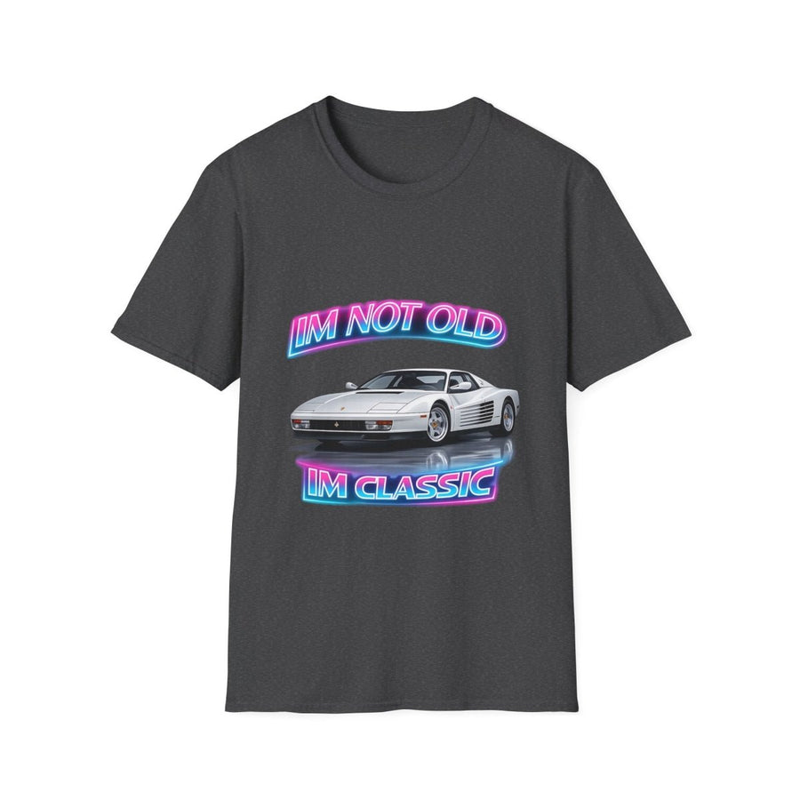 True Insights T-Shirt Not Old Im Classic Retro Motiv in Dunkelgrau meliert