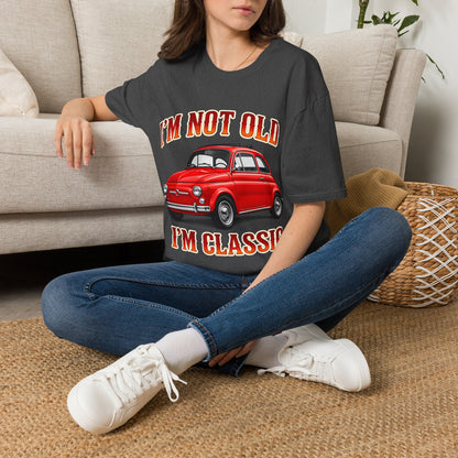True Insights Retro T-Shirt roter Oldtimer Motiv, klassisches Vintage Design für Herren