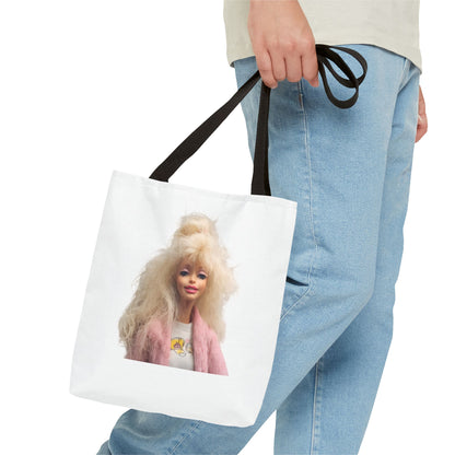 Retro Barbie Puppe Tote Bag – 80er Style Blonde Doll Print, Kult Fashion Shopper für Sammler & Nostalgie-Fans