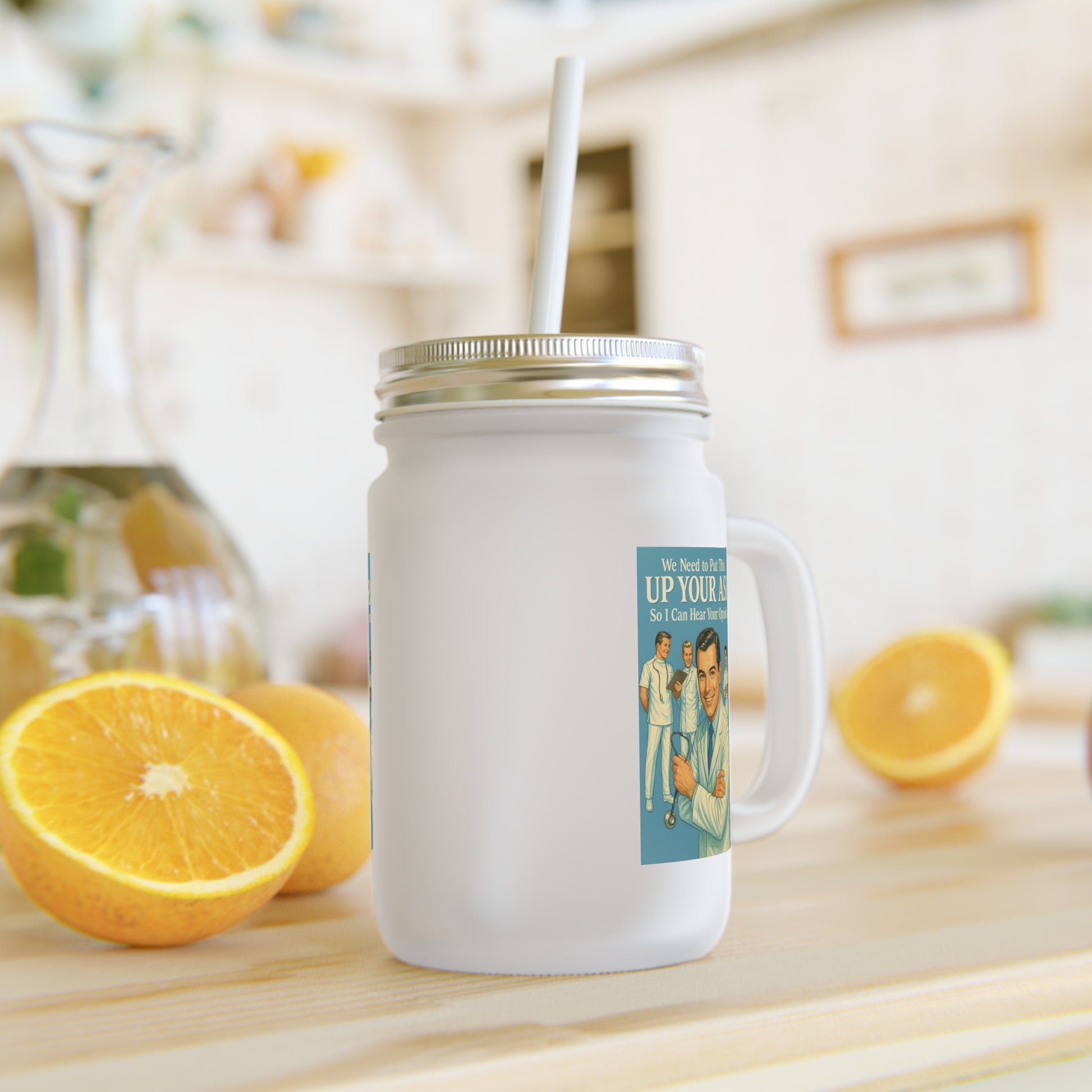 Vintage Motiv – Jar Mug „Up Your Ass“ – Vintage-Satireglas mit frecher Aussage | True Insights Design mit Humor
