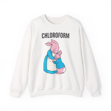 CHLOROFORM Hase Sweatshirt – Schwarzer Humor mit Häschen-Motiv