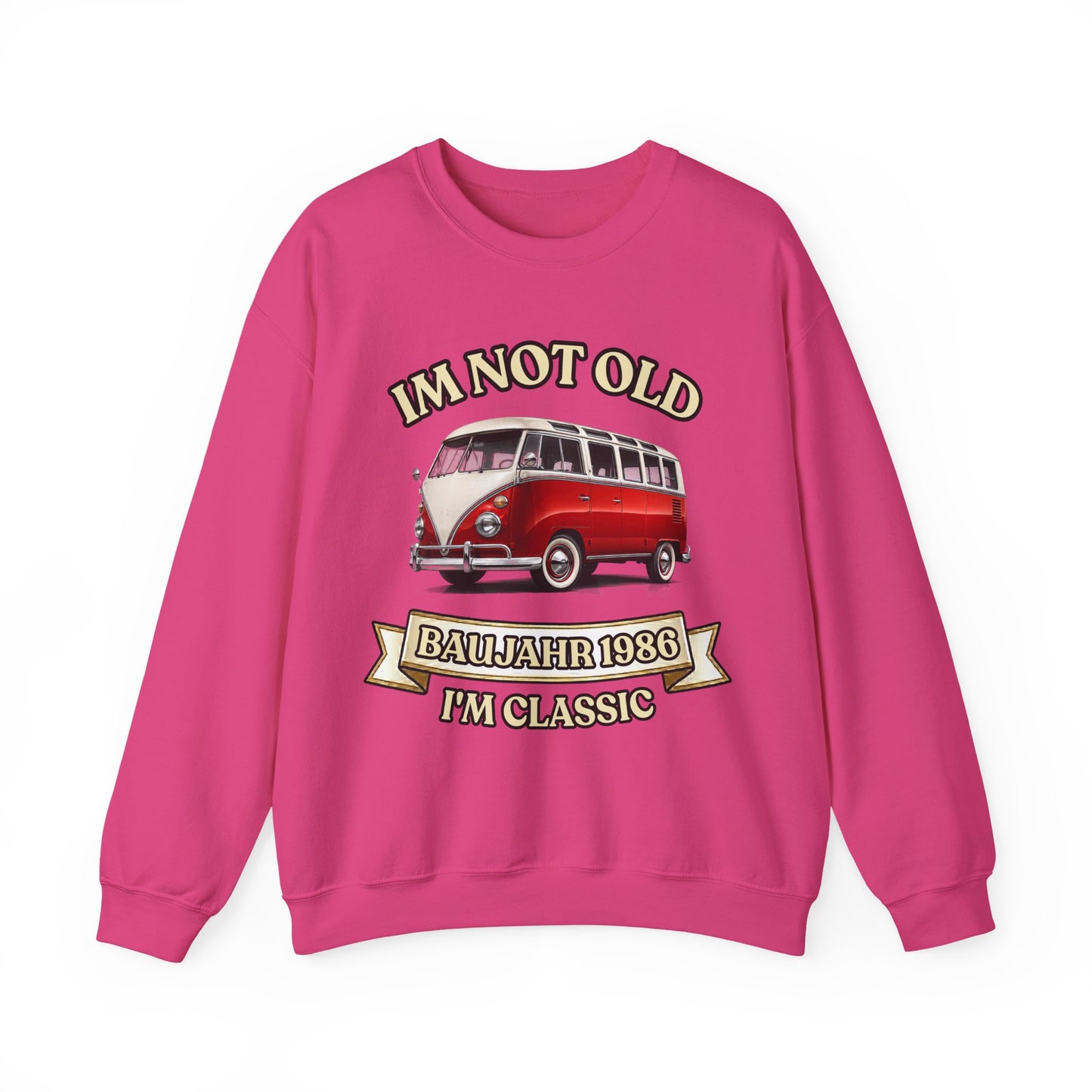 Baujahr 1986 Sweatshirt – Im Not Old I'm Classic – Retro Bulli Bus – 40. Geburtstag Geschenk für Oldtimer Fans