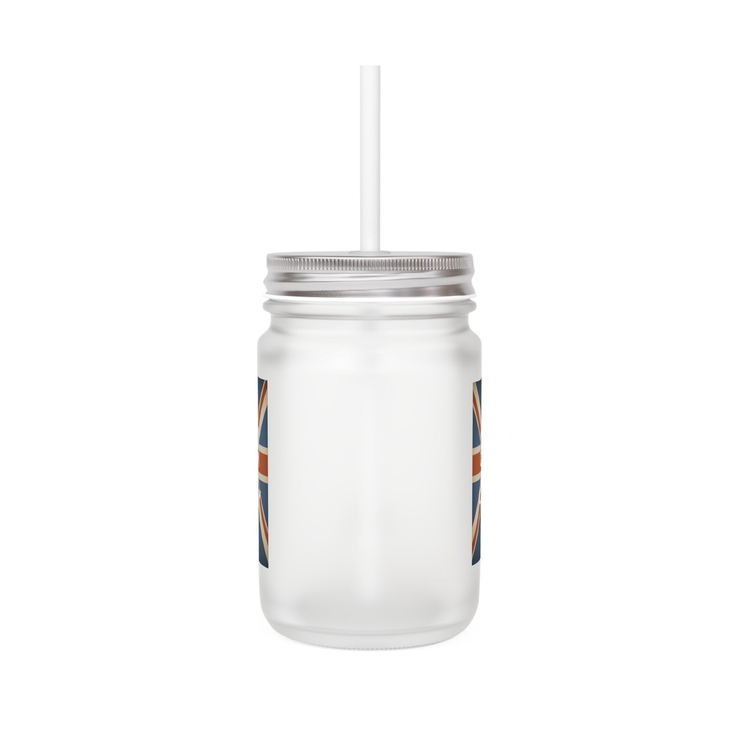 Keep Calm and Carry On Mason Jar – Union Jack Kroon Vintage Brits Drinkglas, Cadeau voor UK-Fans & Engeland-Liefhebbers