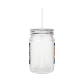 Keep Calm and Carry On Mason Jar – Union Jack Krone Vintage British Trinkglas, Geschenk für UK-Fans & England-Liebhaber