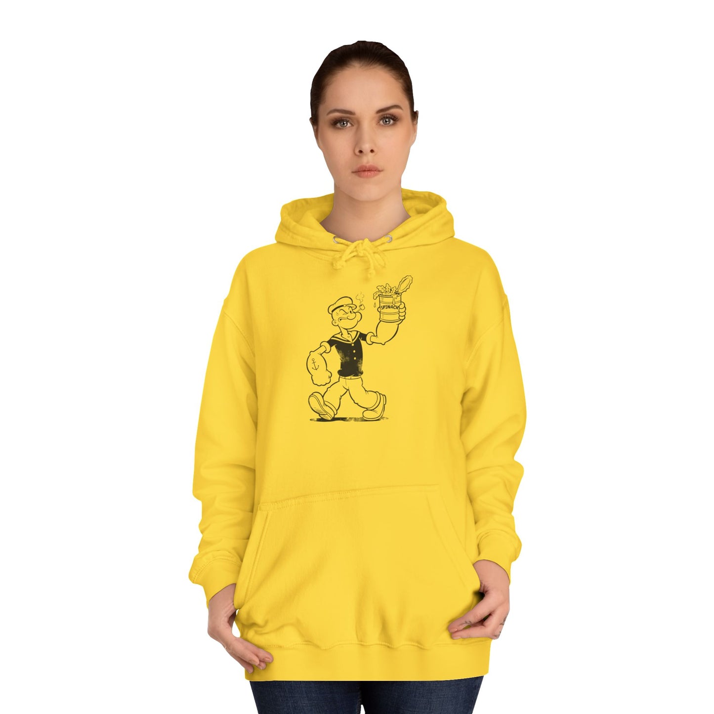 Popeye Spinat Dose Hoodie – Comic Kult Kapuzenpullover für Retro Cartoon Fans & Nostalgie Liebhaber