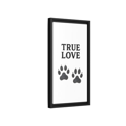 TRUE LOVE – Gerahmtes Wandbild mit Pfotenabdrücken | Tierliebe als stilvolles Geschenk