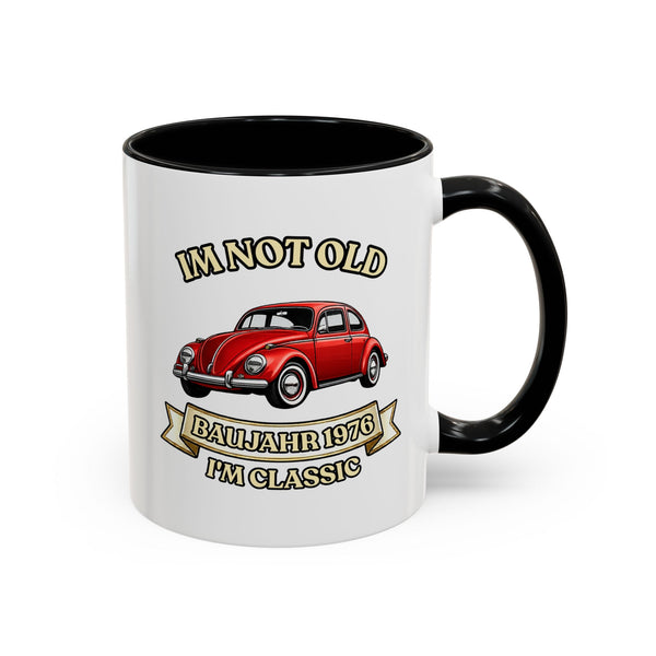 Mug Année 1976 - I'm Not Old I'm Classic - Coccinelle Rouge Vintage - Cadeau 50 ans