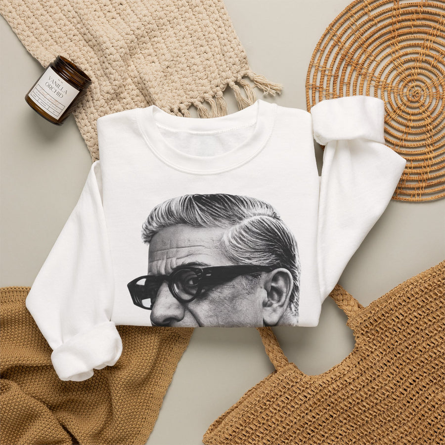 True Insights Sweatshirt Aristoteles Onassis Vintage Legenden Motiv mit Zigarre und Brille im Lifestyle-Look