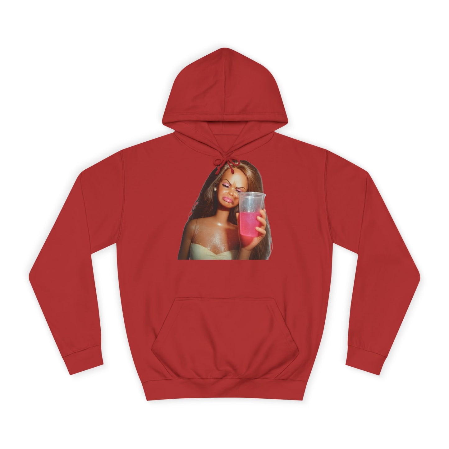 Doll Meme Barbicore Hoodie – Funny Sad Doll mit Pink Drink Kapuzenpullover für Meme-Fans & Pop-Culture-Liebhaber