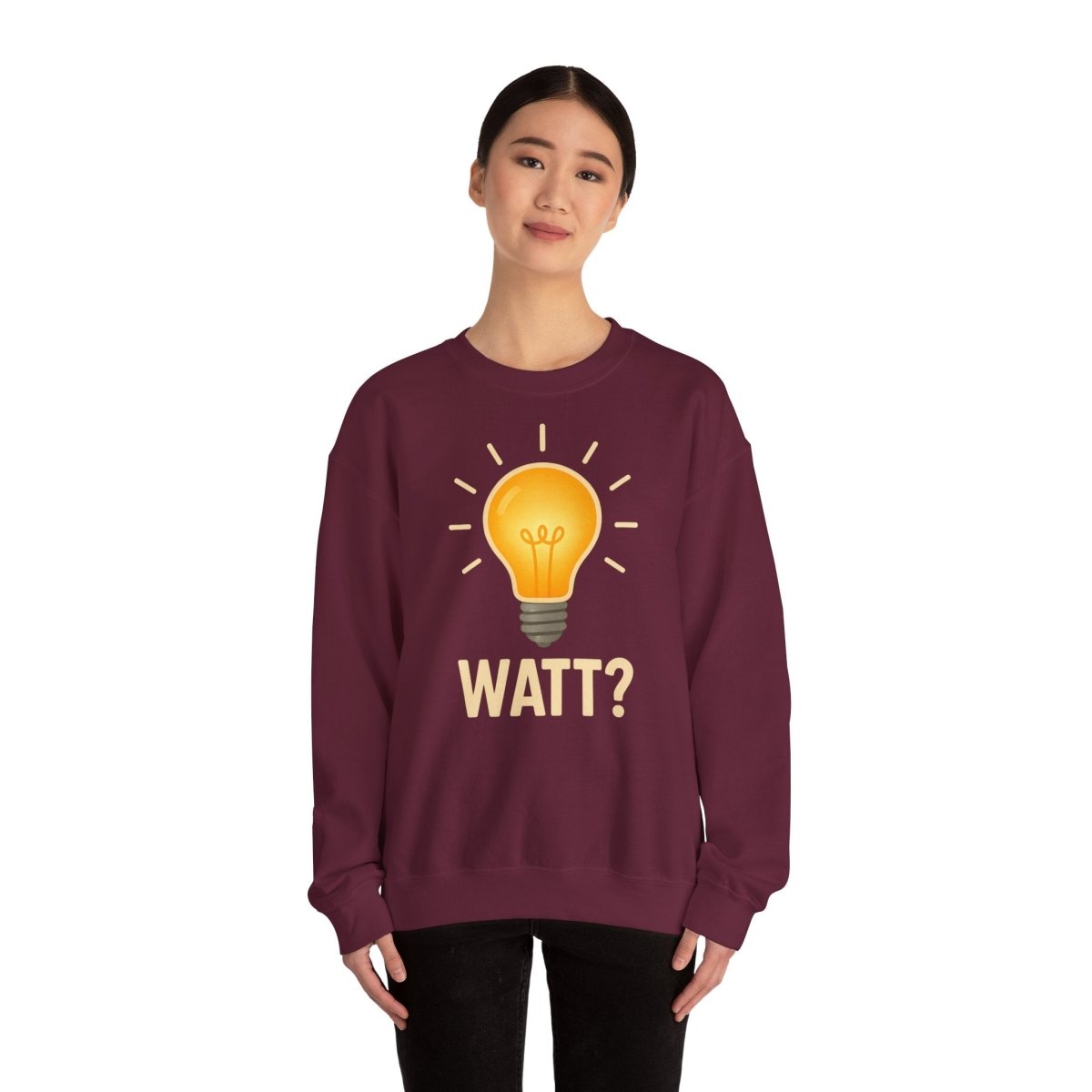Sweatshirt – WATT? Sweatshirt für Elektriker & Technikfans | Lustiges Glühbirnen-Motiv | True Insights Design mit Humor