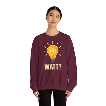 Sweatshirt – WATT? Sweatshirt für Elektriker & Technikfans | Lustiges Glühbirnen-Motiv | True Insights Design mit Humor