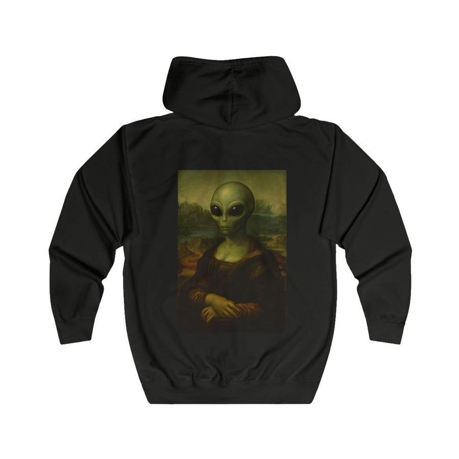 Mona Alien Zip-Hoodie – Kunstparodie mit Außerirdischer