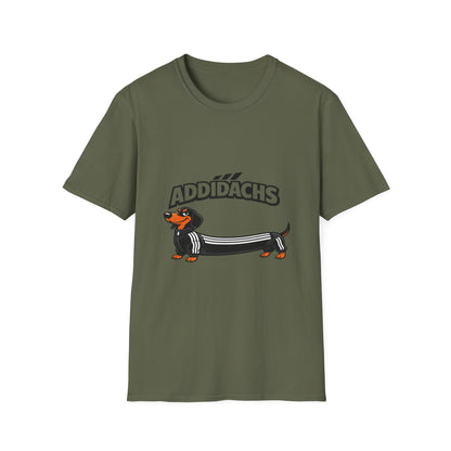 Addidachs T-Shirt – Lustiges Dackel Shirt mit Trainingsanzug