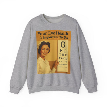 „Eye Health – Bullsh*t Edition“ – Satire-Sweatshirt im Retrolook – Freches Satire-Design für mutige Statements | True Insights