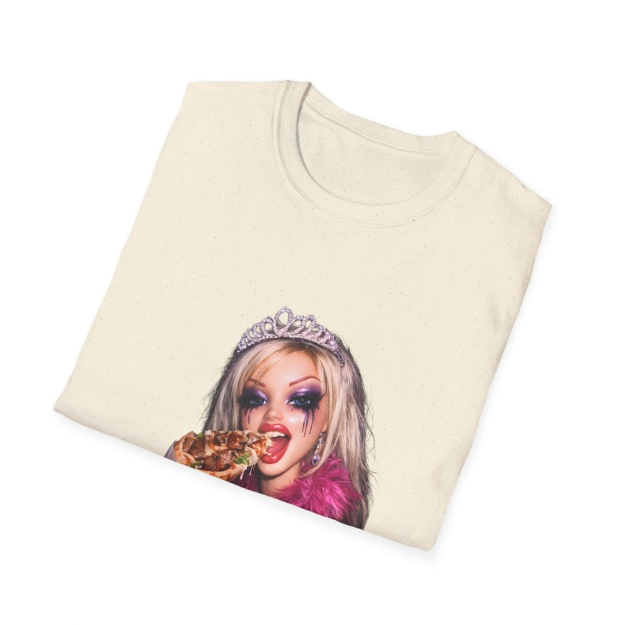 True Insights T-Shirt Plastik trifft Döner Puppen-Meme, Detailansicht der Print-Qualität