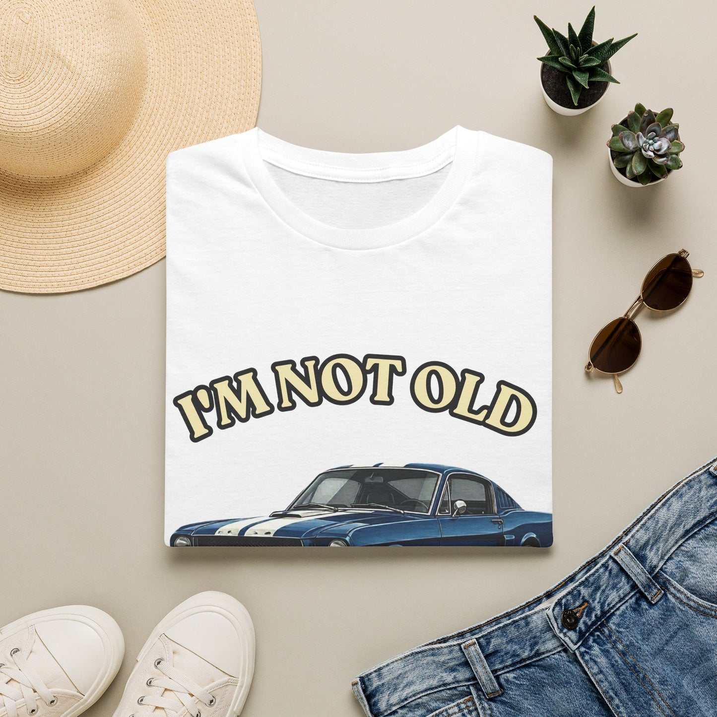 Jahrgang 1966 T-Shirt Oldtimer I'm Not Old I'm Classic  Geschenk zum 60. Geburtstag Mann Retro Kultauto Klassiker Vintage Auto True Insights