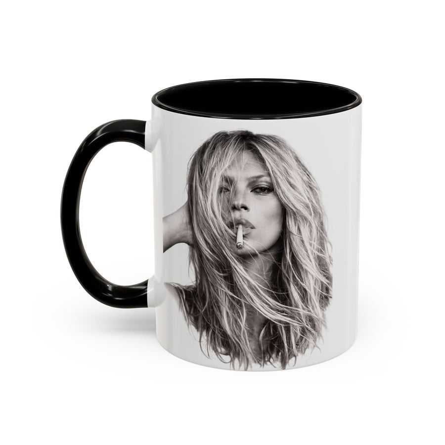 Mug Kate Moss – Portrait Iconique Noir & Blanc | Cadeau Légende de la Mode