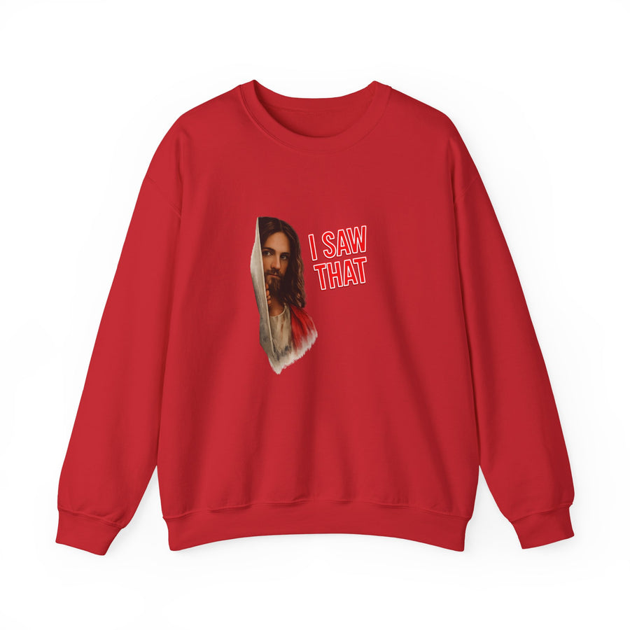 I Saw That Jesus Sweatshirt – Religieuze humor met een knipoog