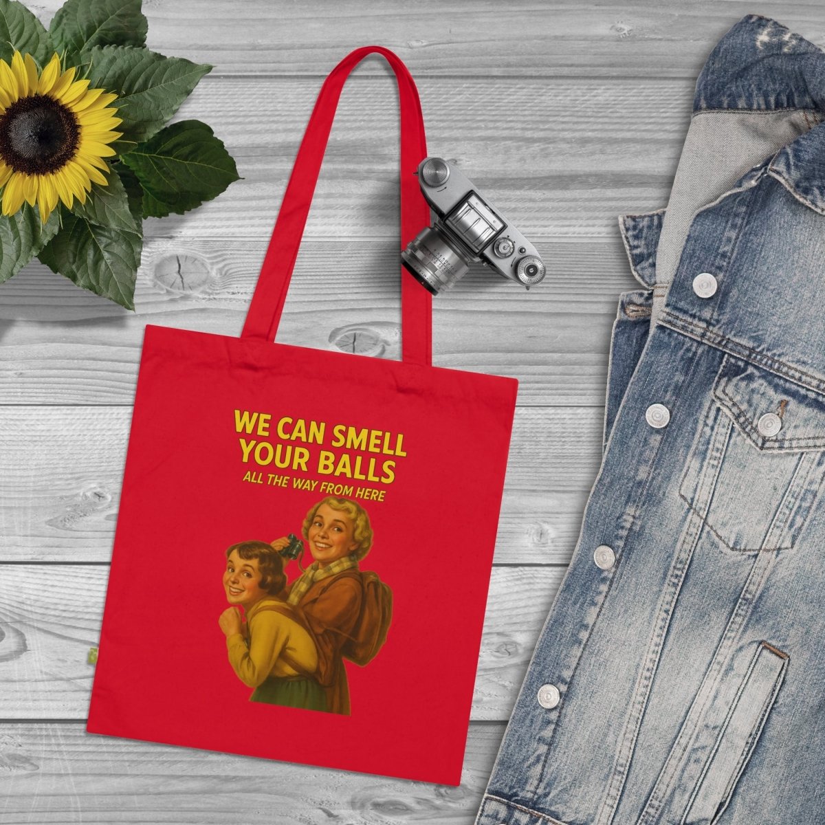 We Can Smell Your Balls – Ironische Retro-Tote Bag-Bags-True Insights