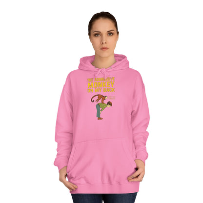 The Aggressive Monkey On My Back Hoodie - Lustiger Affe Vintage Retro Spruch Kapuzenpullover - Ironischer Humor Geschenk
