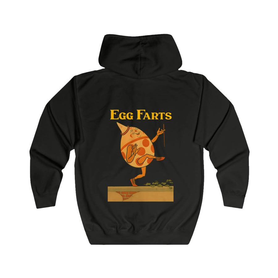 True Insights Egg Farts Zip-Hoodie – Surreales Retro-Ei-Motiv